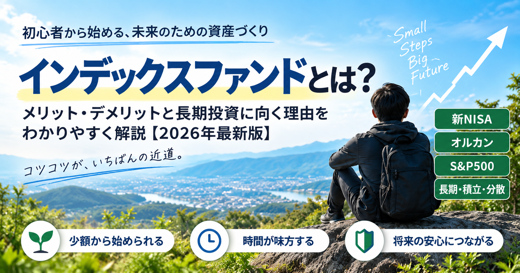インデックスファンドとは？メリット・デメリットと長期投資に向く理由を初心者向けに解説【2026年】