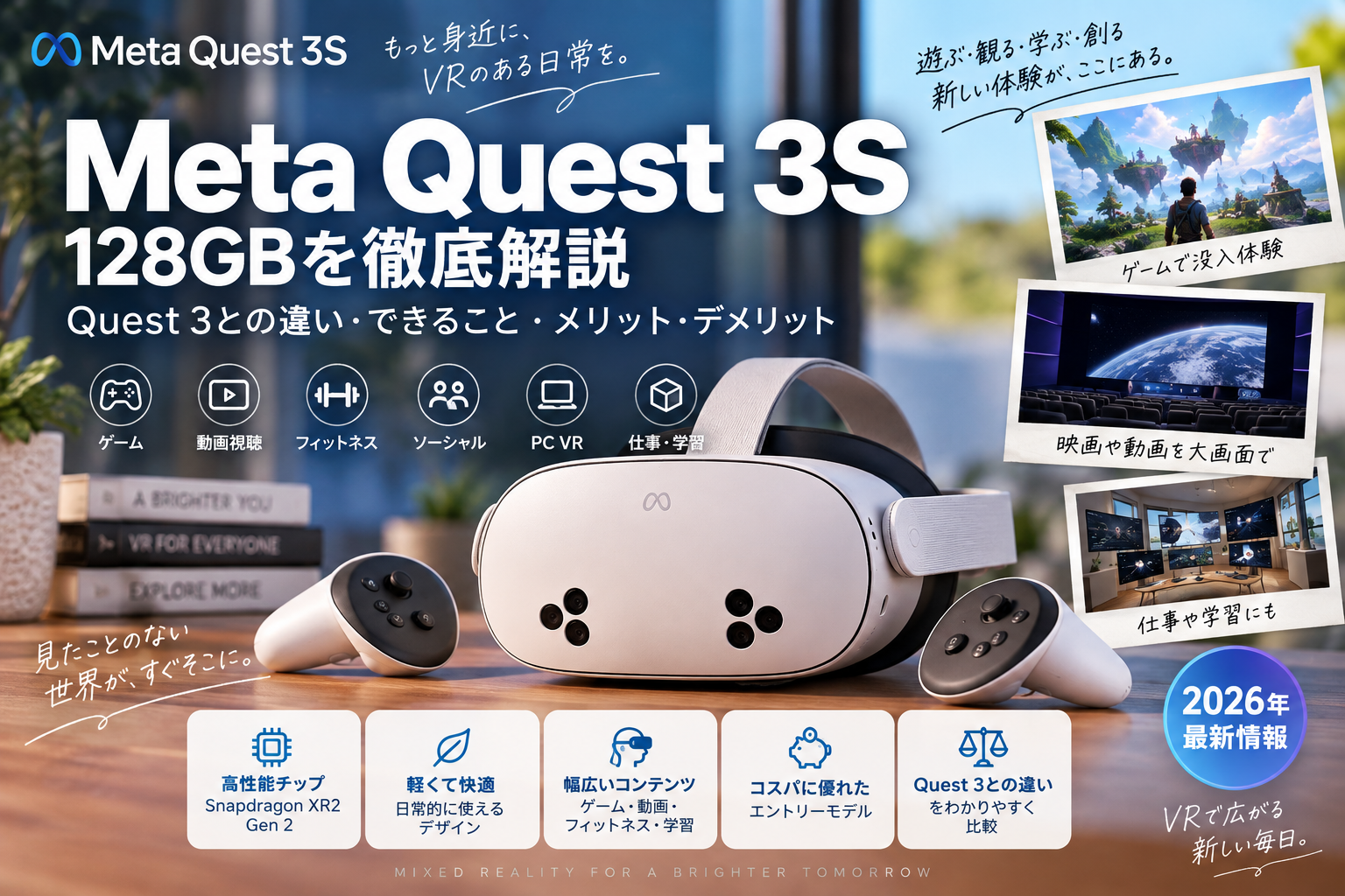 Meta Quest 3S 128GBを解説｜Quest 3との違い・できること