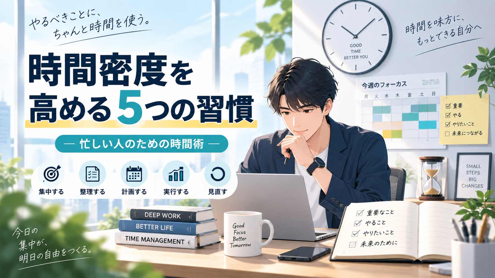 時間密度を高める5つの習慣｜忙しい人のための時間術