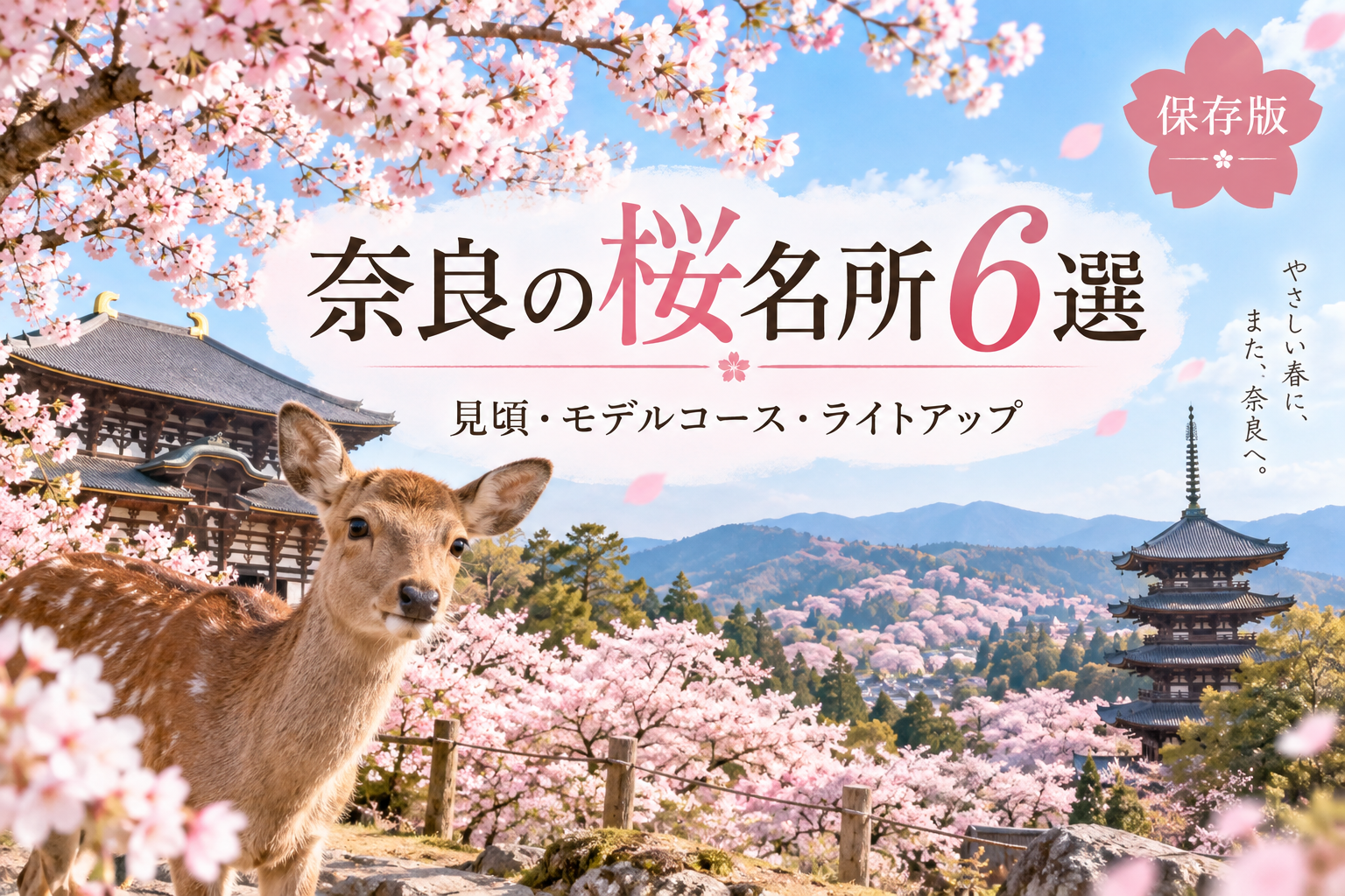 奈良の桜名所6選｜見頃・モデルコース・ライトアップ・写真スポット完全ガイド【保存版】